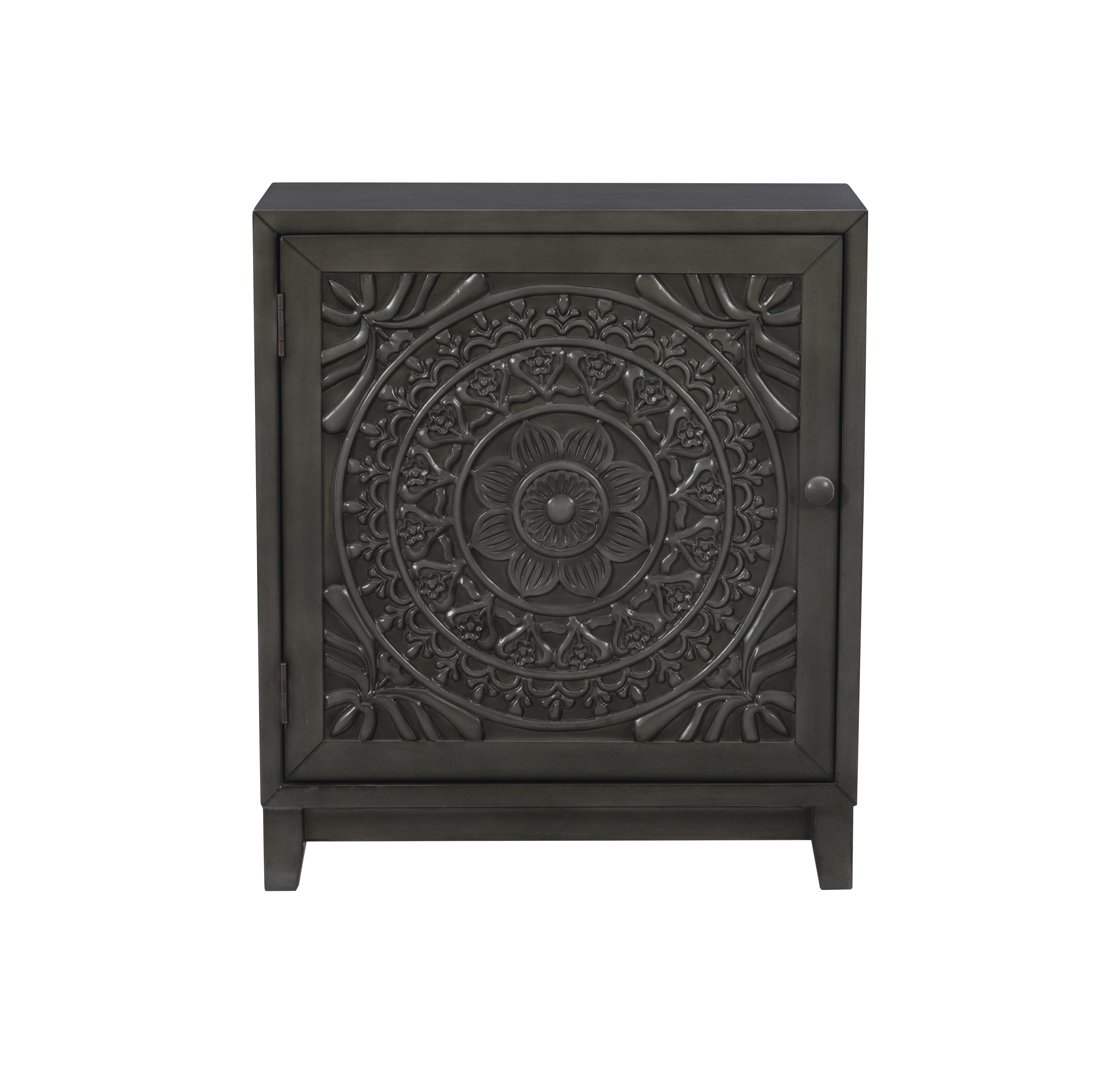 Grace Single Door Cabinet with Shelves, Gray