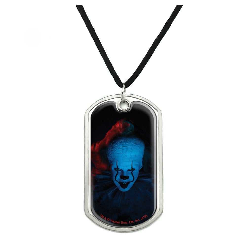 Tim Curry as Pennywise the Clown 1 Inch Silver Plated Pendant Necklace Handmade 