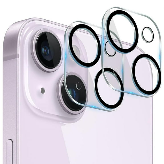 2-Pack HD Tempered Glass Camera Lens Protector for iPhone 15 / iPhone 15 Plus