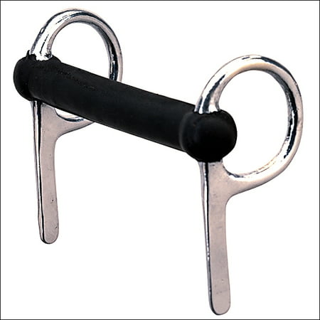 WEAVER LEATHER DRIVING HORSE BIT 5 INCH RUBBER MOUTH CHROME PLATED