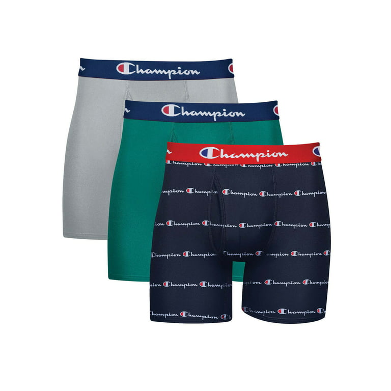 Champion Men's Lightweight & Breathable Stretch Boxer Brief, 3 Pack 