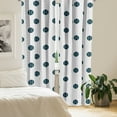 thumbnail image 3 of Ambesonne Baseball 4-Panel Curtains, Vertical Softball Motifs, 56"x95", Dark Petrol Blue White, 3 of 4