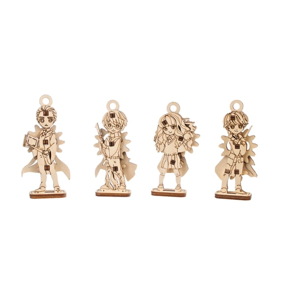 UGears U-Fidgets Hogwarts™ Students Wooden 3D Puzzle Harry Hermione Ronald Draco