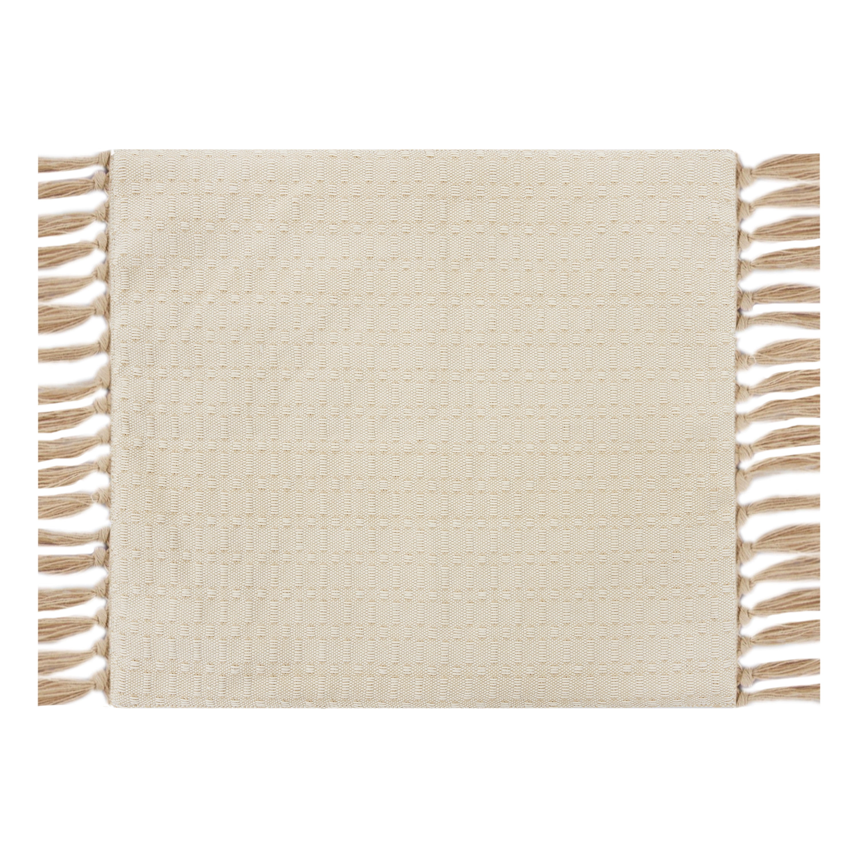 (2 pack) Mainstays Natural Textured Table Place Mat - Natural Color - 14" x 19"