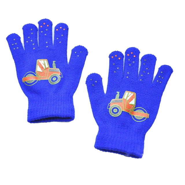 Minnieouse 1 par de guantes para niños pequeños, accesorio de ropa de invierno sencillo, cubiertas para los dedos, patrón térmico para coche, guante de Type3 NO3 Minnieouse AP009853-02
