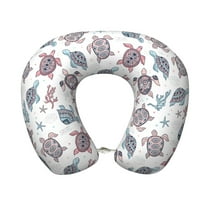 Easygdp Tribal Style Turtle Travel Pillow Memory Foam, Head Neck Support Airplane Pillow for Traveling, Car, Home, Travel Neck Flight Pillow