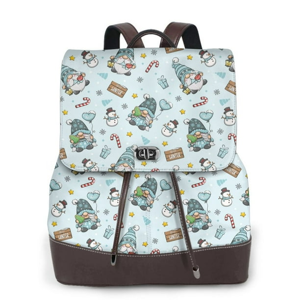 Fotbe Winter Wonderland Light Blue Mochila Bolso con Estampado para Mujer, Mochila Antirrobo de Nylon Impermeable, Bolsa Ligera de Hombro