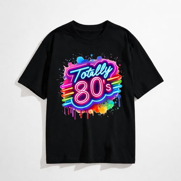 Retro 1980's Colorful Totally 80's Funny 80 Rave Theme Party T-Shirt