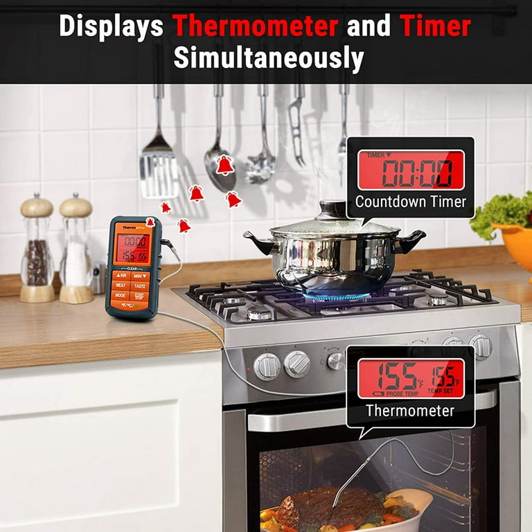 ThermoPro TP04 Large LCD Digital Cooking Kitchen Food Meat