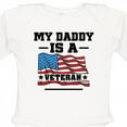 thumbnail image 4 of Inktastic My Daddy is a Veteran Boys or Girls Long Sleeve Baby Bodysuit, 4 of 5