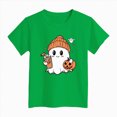 thumbnail image 5 of TOWED22 Spooky Season Shirts for Toddler Baby Boys Girls Halloween T-Shirt Ghost Graphic Tees Short Sleeve Tops,Green,12-18 M, 5 of 5