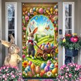 thumbnail image 6 of Uutvmp Easter Door Cover Banner, 71 x 35 Inch Easter Rabbits Door Banner, Easter Door Banner Party Accessory Hanging Banner Sign Decoration for Happy Easter Party Favors, 6 of 7
