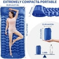 thumbnail image 5 of Camping Sleeping Pad, Ultralight Camping Mat with Pillow Built-in Foot Pump Inflatable Sleeping Pads Compact for Camping Backpacking Hiking Traveling Air Mattress, 5 of 7