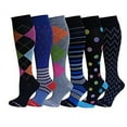 thumbnail image 4 of Lot de 6 Paires Femmes Dr Motion Bas Jusqu'aux Genoux à Compression Graduée (6 Pk Nouveaux Assortis), 4 of 5