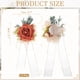thumbnail image 2 of Uxcell 2 Pcs Corsage de Muñeca de Flores Naranja Oscuro, Pulseras de Flores Artificiales para Boda Novia Novio Ceremonia Aniversario Baile Fiesta, 2 of 6