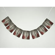 GCKG Cityscape Eiffel Tower in Paris and Red Tree Banner Bunting Garland Flag Sign for Home Family Party Decoration