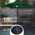 thumbnail image 5 of Best Choice Products 10ft 360 Rotating Cantilever Offset Hanging Market Patio Umbrella w/ Solar Lights - Green, 5 of 10