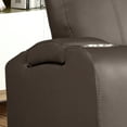 thumbnail image 7 of Modern Terry Collection, Upholstered Faux Leather with Electric Power Recliner Chair, Espresso, 7 of 7