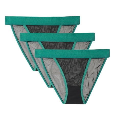 

〖TOTO〗Intimates For Women 3Pc Women Cool Comfortable Solid Color Invisible Mesh Briefs Underwear
