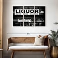 thumbnail image 3 of Elephant Stock Black Nevada Liquor Wall Art - Horizontal Multi Panel Canvas - Dining Room Wall Decor - Inspirational Typography Multi Panel - Black And White Decor By Philippe Hugonnard - 45" X 28", 3 of 8