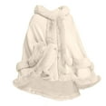 thumbnail image 5 of Women's Hooded Poncho Cape Sleeveless Cardigan Cloak With Trim Fashion Top, 5 of 5