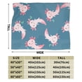 thumbnail image 3 of DouZhe Ultra-Soft Micro Fleece Lightweight Flannel Bed Blanket, Cute Animal Axolot Lizard Print Cozy Warm Throw Blankets, 60"x50", 3 of 7