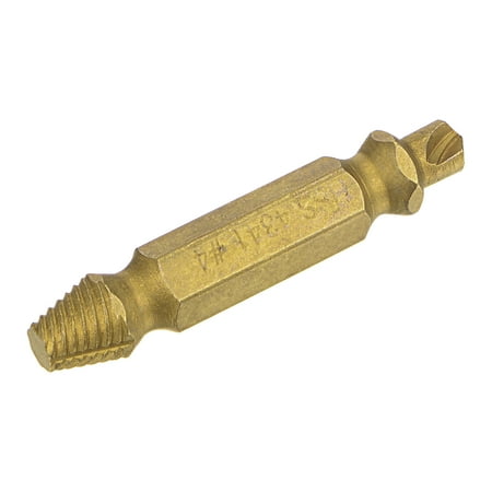 

Uxcell 4# Titanium Coated High Speed Steel 4341 Stripped Damaged Screw Extractor