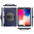 thumbnail image 5 of Dteck Case For Apple iPad Air 3rd Generation 10.5" (2019),iPad Pro 10.5" (2017) Shockproof Three-Layer Heavy Duty Protector Rubber Hard kickstand Hand Strap Cover 10.5-inch,Darkblue, 5 of 6
