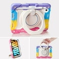 thumbnail image 3 of Military Grade Hybrid Armor Case with 360 Degree Rotation Kickstand for iPad Mini 6 (6th Generation) - Purple / Blue / Yellow / Pink, 3 of 11