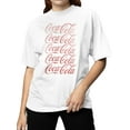 thumbnail image 2 of Officially Licensed Coca Cola Vintage Logo Design Women's T-shirt, 2 of 3