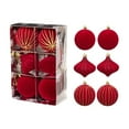 thumbnail image 2 of Christmas Decorations 6 Piece 3.15inch Velvet Christmas Balls Shatterproof,Flocked ReusableChristmas Tree Ball Ornaments Set Hanging Baubles Decorations for Xmas Tree,Wreath, 2 of 6