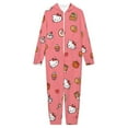 thumbnail image 3 of Hello Kitty Hooded Union Suit Pajama Soft Comfy PJs Sleepwear, 3 of 7
