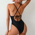 thumbnail image 6 of Lopeceal One Piece Swimsuit Women Slimming Floral Cut Out Color Block Bathing Suit Ruched Cheeky Swimwear, 6 of 6