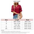 thumbnail image 4 of Woman Ruffle Short Sleeve Blouse V Neck Frill Puff Sleeve Plain Blouse Loose Fit Tops for Work Dating, 4 of 6