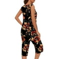 thumbnail image 2 of Pj Sets for Women Sale Womens Sleeveless Tank Pajama Set Floral Print Outfits for Women 2 Piece Summer Sets, 2 of 5
