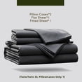 thumbnail image 2 of 4pcs Bamboo Microfiber Blend Sheet Set- 18" Deep Pocket Cooling Bedding- Soft, Breathable, Wrinkle-Free Flat& Fitted Sheets with Pillowcases, 2 of 7
