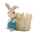 thumbnail image 4 of Miulika Bunny Statue Flowerpot Animal Sculpture Cartoon Gift Handmade Balcony Decoration Flower Basket for Bonsai Plants Lovers Gifts Bunny Fence, 4 of 9