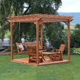 thumbnail image 5 of A &amp; L Furniture Western Red Cedar Pergola With Deck and Swing Hangers, 5 of 10