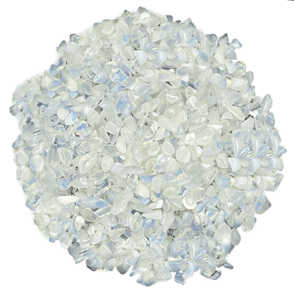 Bulk Tumbled Stone - Small - White Artificial Opal from China Weight: 1 LB