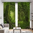 thumbnail image 4 of WNOOHIY Dark Green Jungle Forest Printing Pattern Curtains For Bedroom,Living Room,Set of 2 Panels, 4 of 6