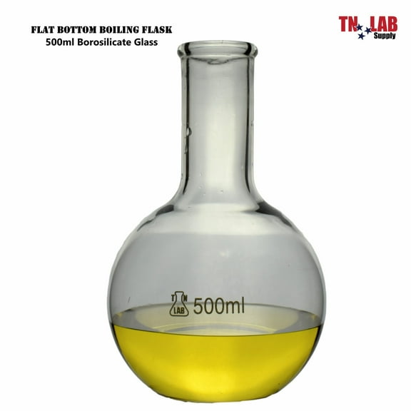 Flat Bottom Boiling Flask Florence Flask Borosilicate Glass 500ml