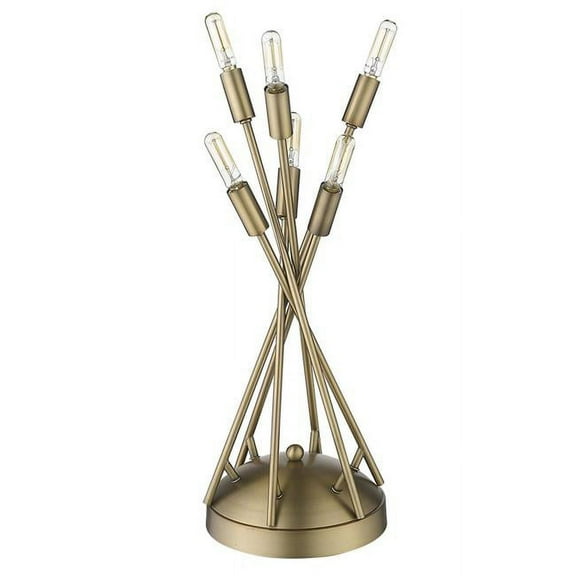Trend Lighting TT80025AB Perret 6-Light Aged Brass Table Lamp