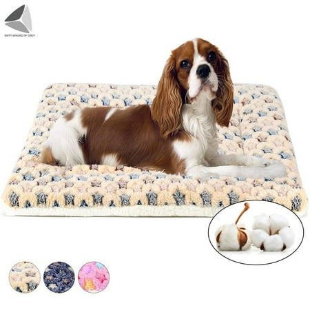 UPC: 0810041340122 | Sixtyshades Warm Soft Pet Dog Bed with Cute Prints  Reversible Fleece Crate Bed Mat Machine Washable For Small Medium Large Dog Cat (L  Yellow)