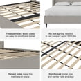 thumbnail image 4 of Pemberley Row Upholstered Gray Platform Bed Rectangular Wingback 67.5"W x 85.5"D x 54"H Unassembled, 4 of 14