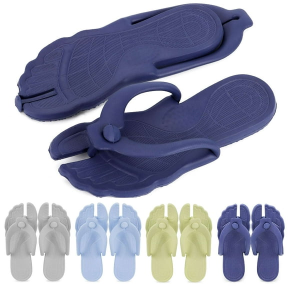 LAVA Travel Flip Flops for Women Men Portable Detachable Folding Sandals Non Slip Pool Bathroom Flat Slides Shoes Water Beach Slippers