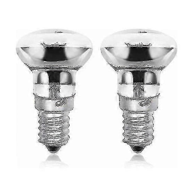 R39 E14 40w Lava Lamp Bulbs, Edison Screw Ses Reflector Small Lava Lamp Bulbs, Warm White 2800k R39 Dimmable (2 Pack) Fo