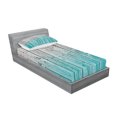 thumbnail image 2 of Ambesonne Rustic Fitted Sheet & Pillow Sham Set, Digital Wood Panels, Twinxl, Pale Blue Grey, 2 of 2