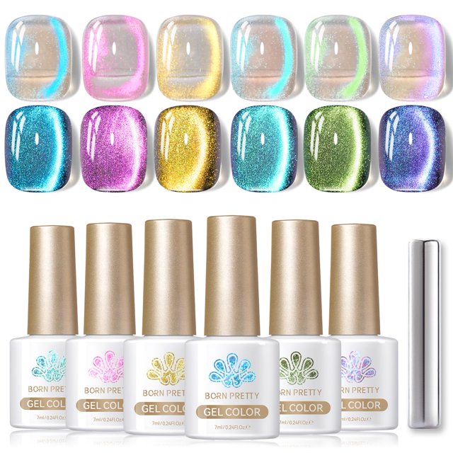 Esmalte de uñas Born Pretty Cat Magnetic Eye Gel 7 ml x 6