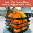 thumbnail image 4 of Spectrum Black Modern Metal Fruit Basket for Kitchen Counter 9.5 Inch Storage Basket, Wire Kitchen Storage for Fresh Produce and Bread, Contemporary Basket with Open Airflow Construction, 4 of 6