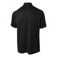 thumbnail image 6 of Mens PosiCharge Micro-Mesh Colorblock Polyester Polo Black/ White Medium, 6 of 8